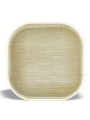 Econic Palm Leaf Square Plate 4"x4" (10cm x 10cm)
