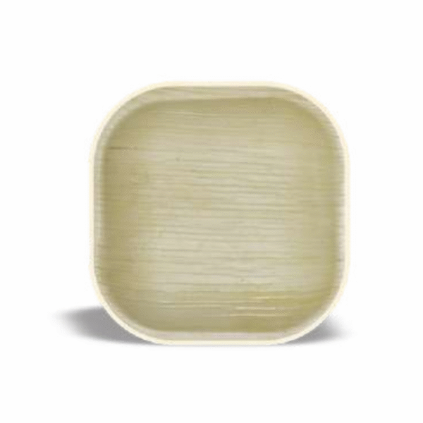 Econic Palm Leaf Square Plate 6"x6" (15cm x 15cm)