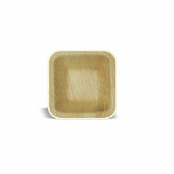 ENPL015 Econic Palm Leaf Square Bowl 3"x3" (7cm x 7cm) depth 20mm