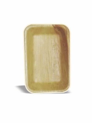 Econic Palm Leaf Rectangle Plate 6"x4" (15cm x 10cm)