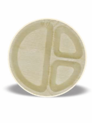 Econic Palm Leaf Round 3 compartment 10" (25cm)