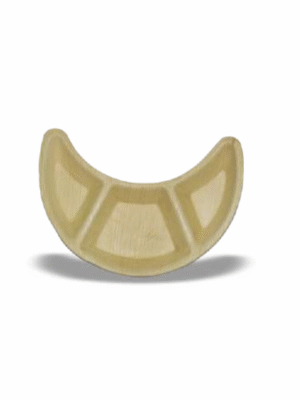 Econic Palm Leaf oon Shape 3 compartment 10"