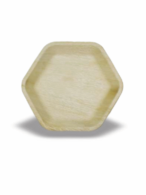 Econic Palm Leaf hexagon Shape Plate 10" (25cm)