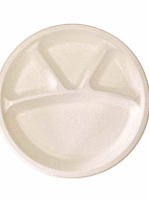 Econic 11" Round Plate | 4 Compartments 25 Pcs Pack