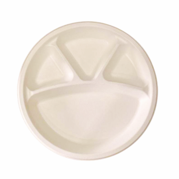 Econic 11" Round Plate | 4 Compartments 25 Pcs Pack