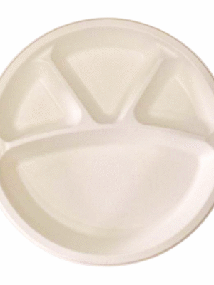 Econic 12" Round Plate | 4 Compartments 25 Pcs Pack